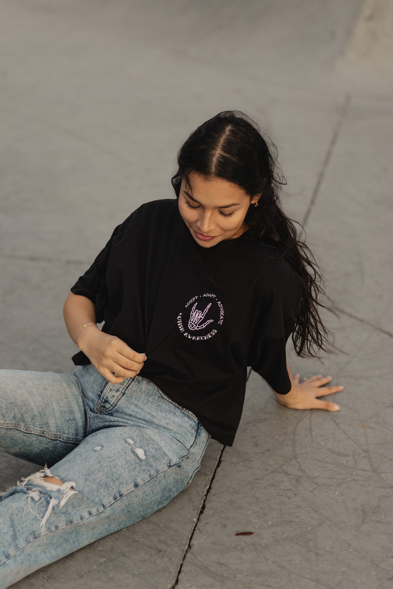 Women's "Accept, Adapt, Advocate" Boxy T-Shirt