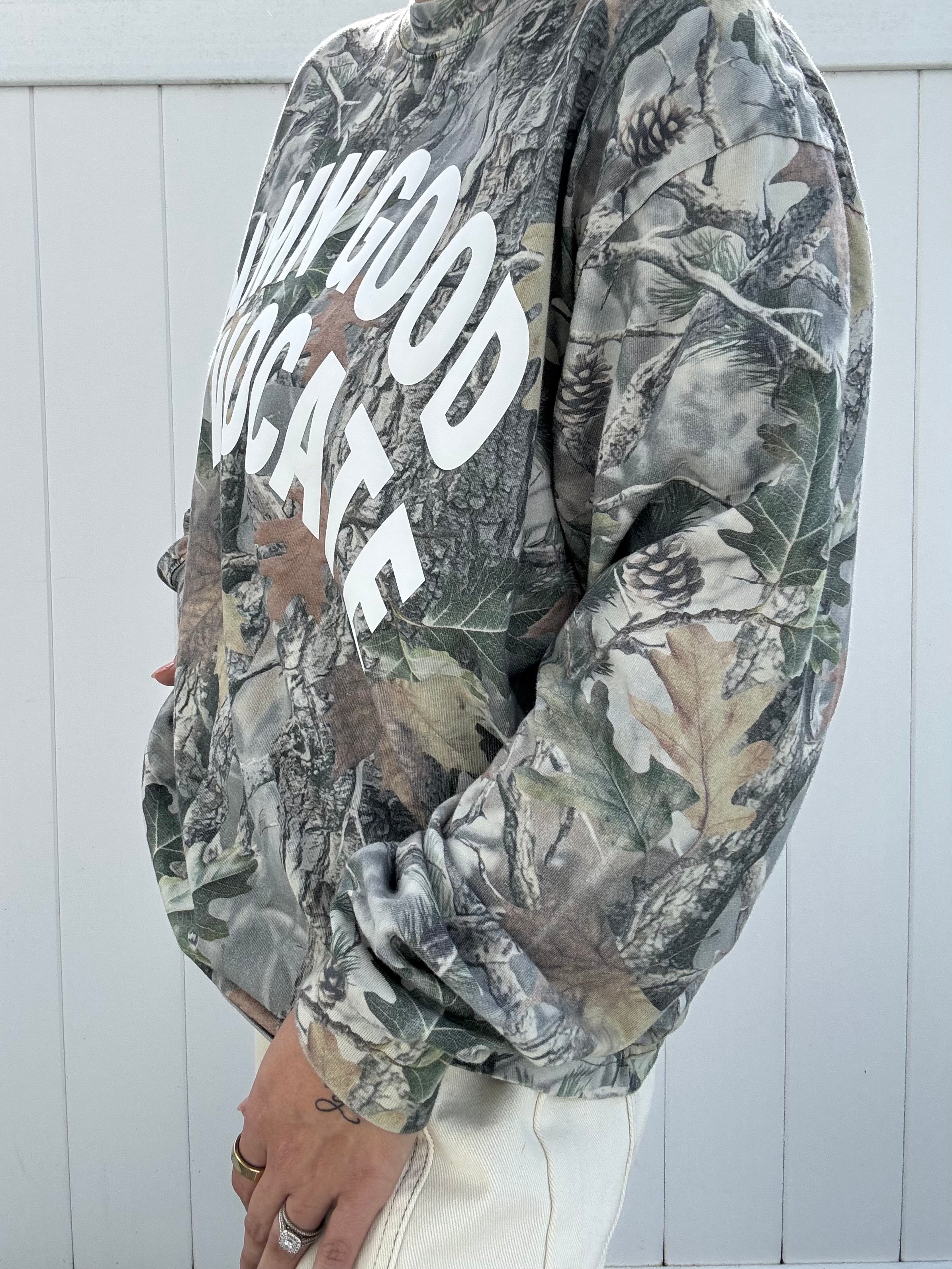 Vintage Camo “Damn Good Advocate” LS Puff T-Shirt