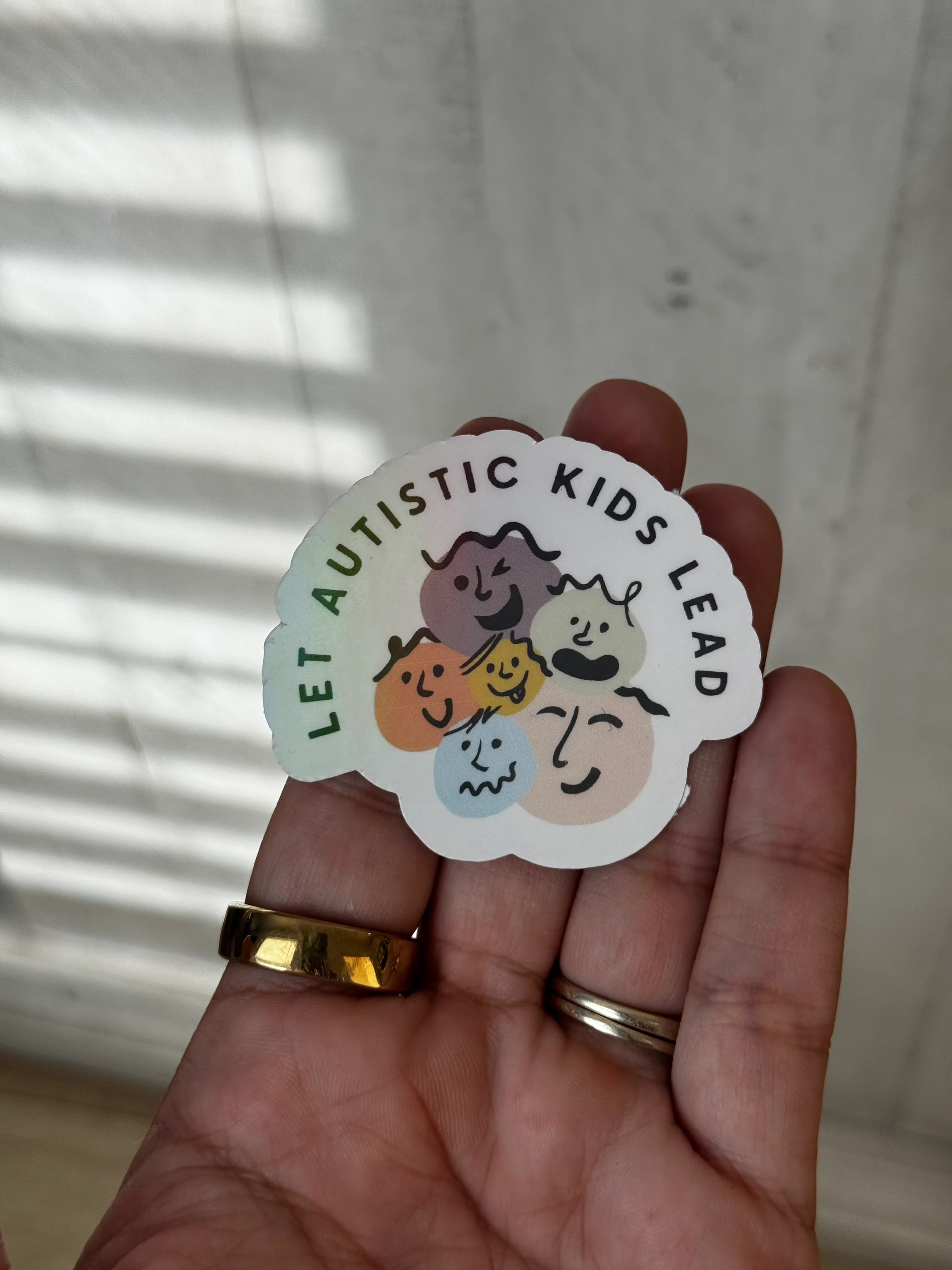 Let Autistic Kids Lead Logo Holographic Sticker