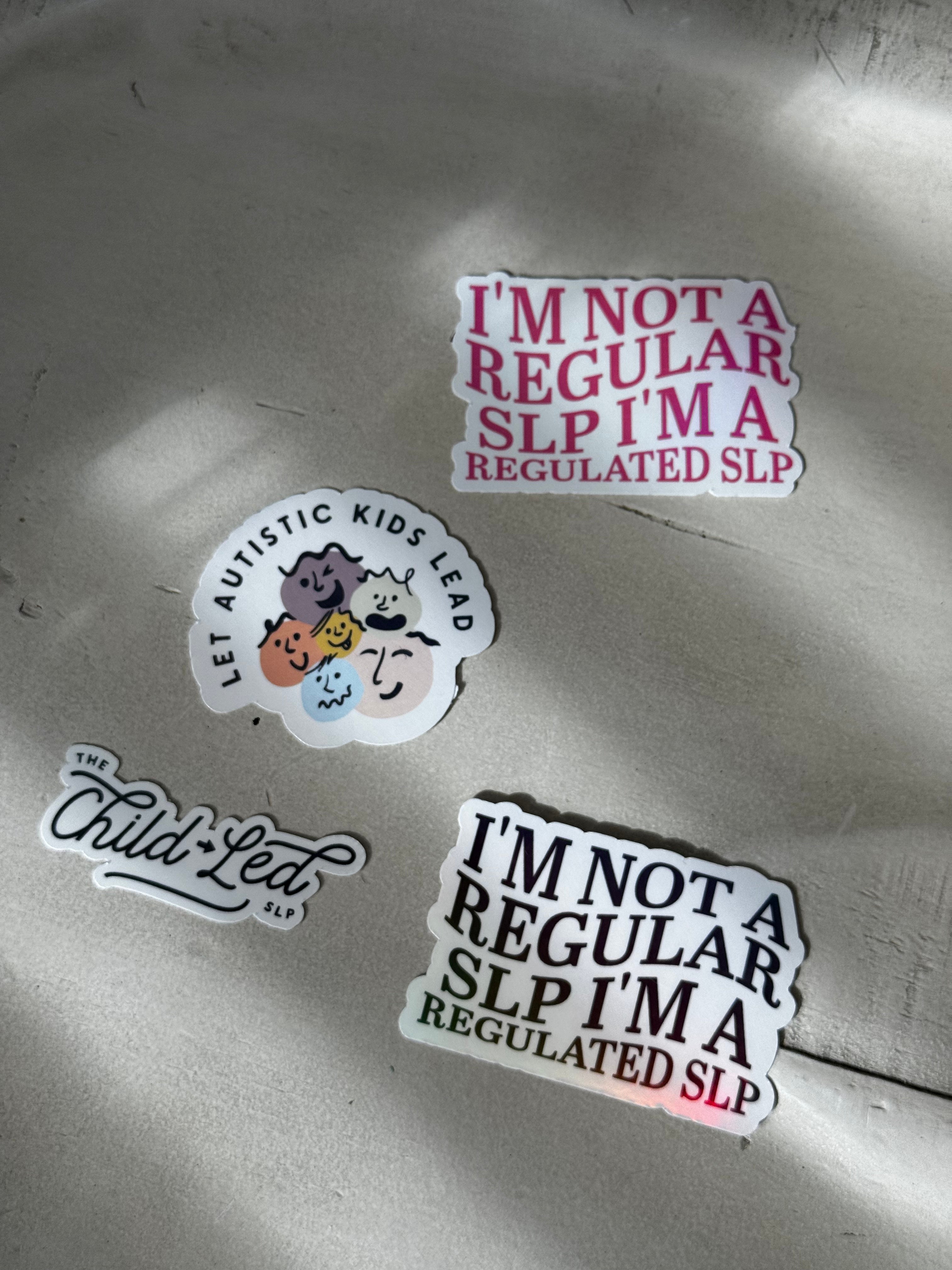 Let Autistic Kids Lead Logo Holographic Sticker