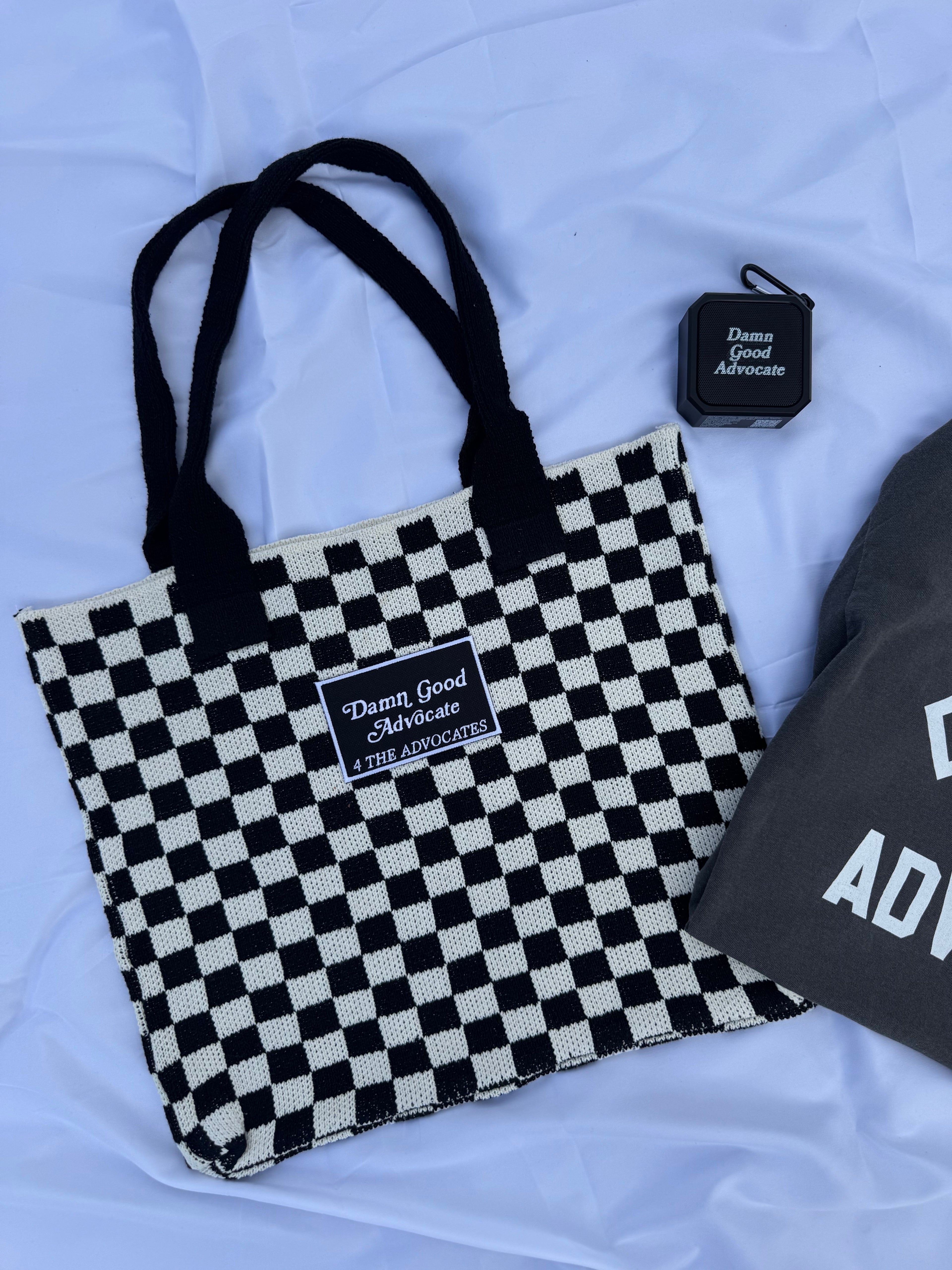 (PRE- ORDER) Check Crochet "Damn Good Advocate" Tote Bag