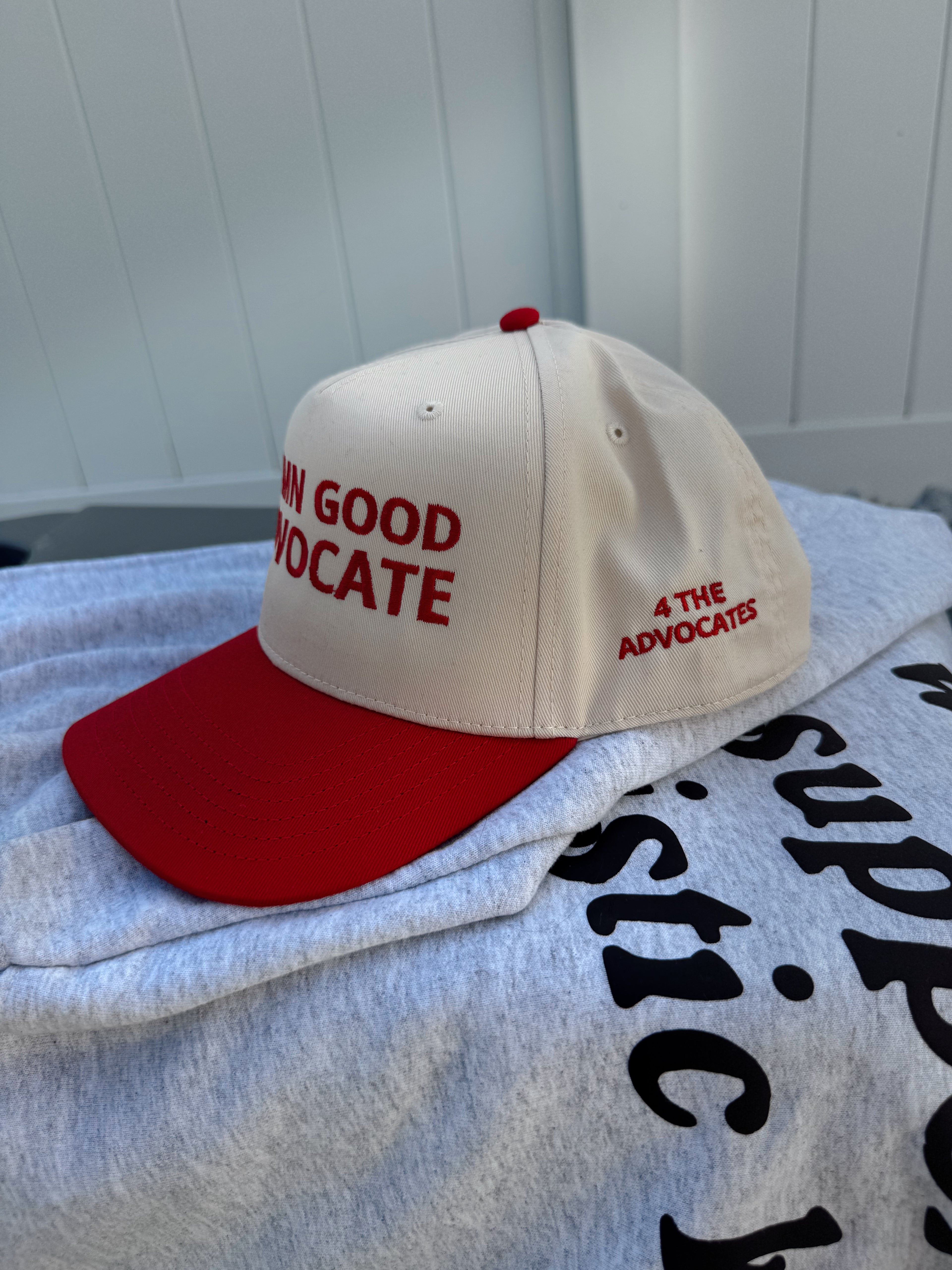 Red "Damn Good Advocate" Embroidered Hat