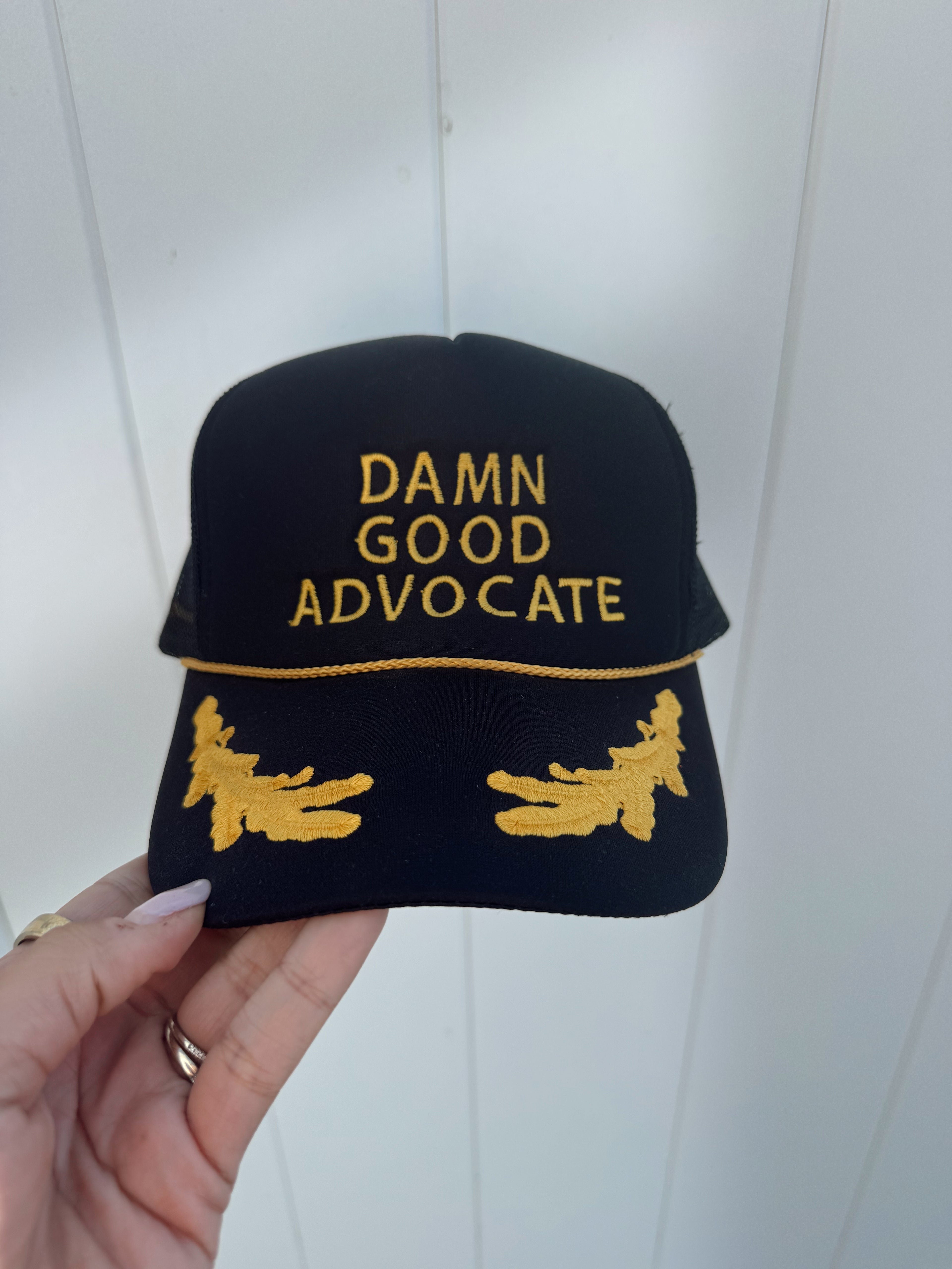 Damn Good Advocate Embroidered Trucker (Gently Used)