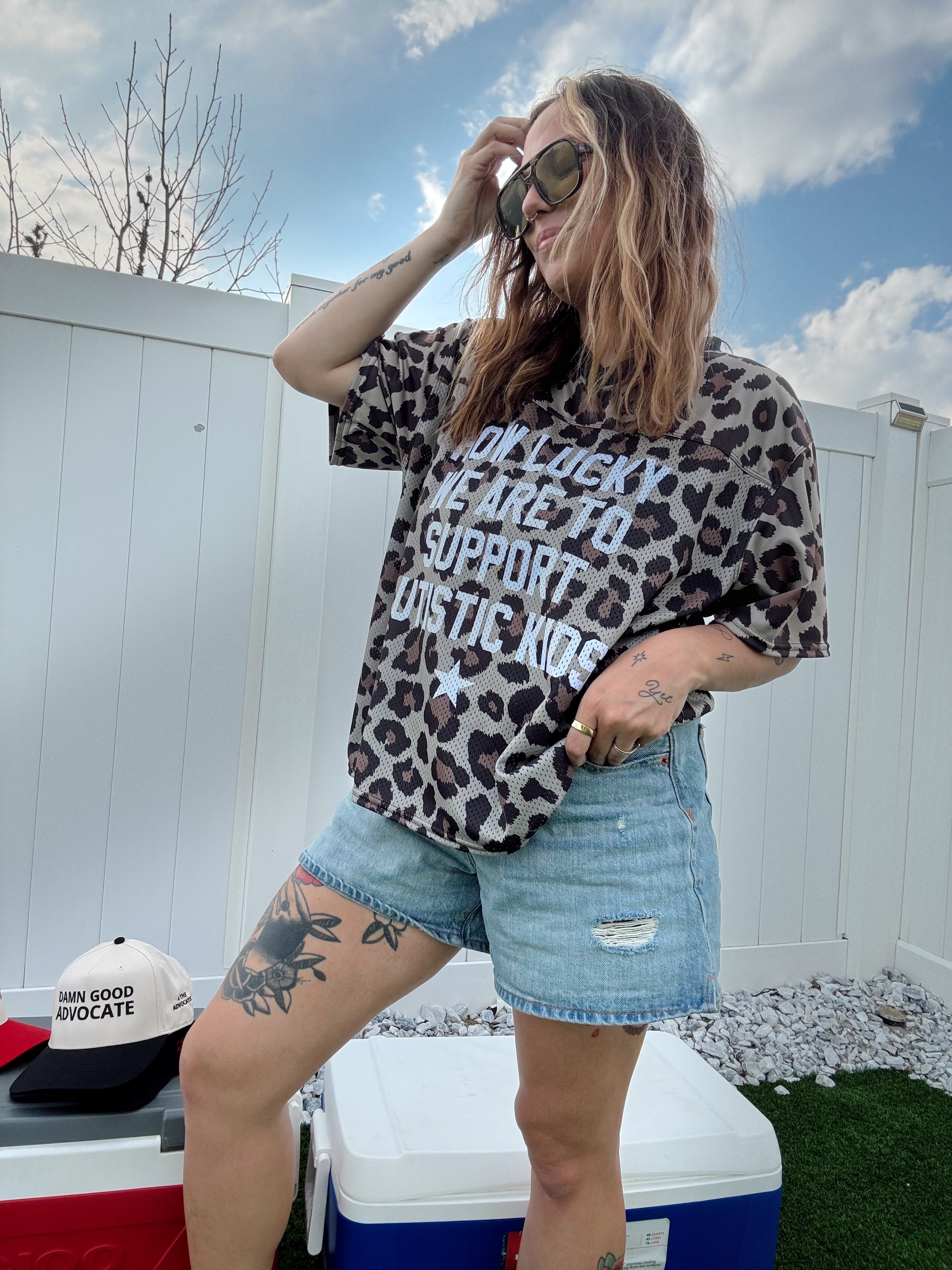 Cheetah "How Lucky We Are" Boxy Jersey