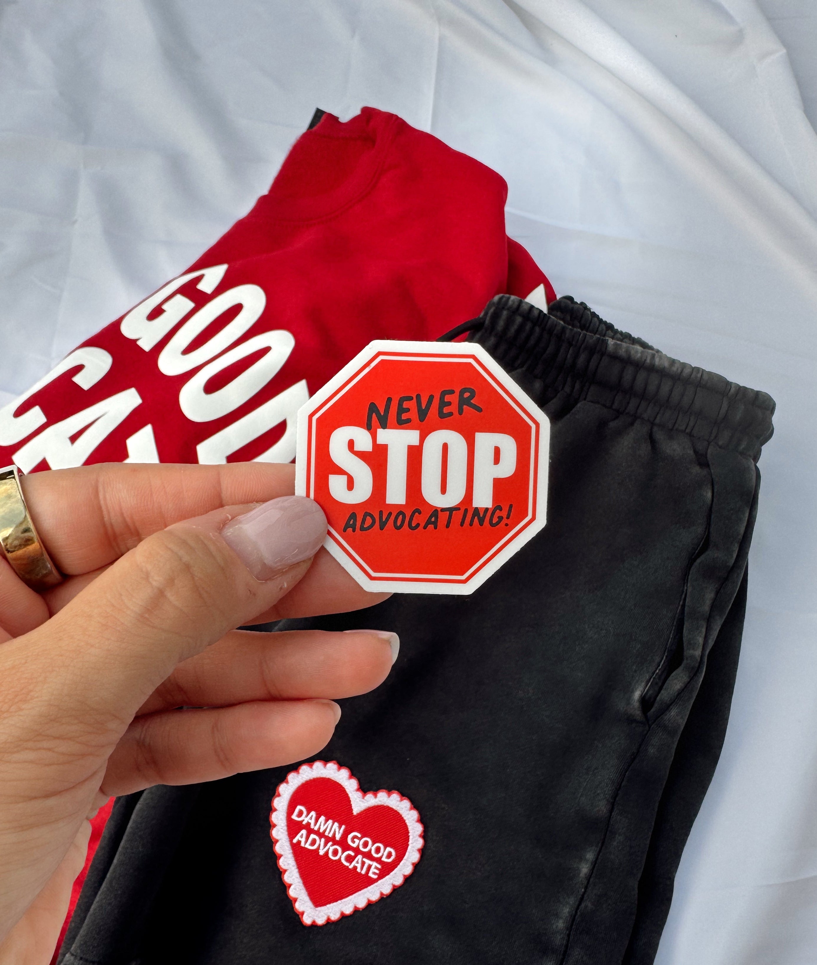 "Never STOP Advocating" Matte Sticker