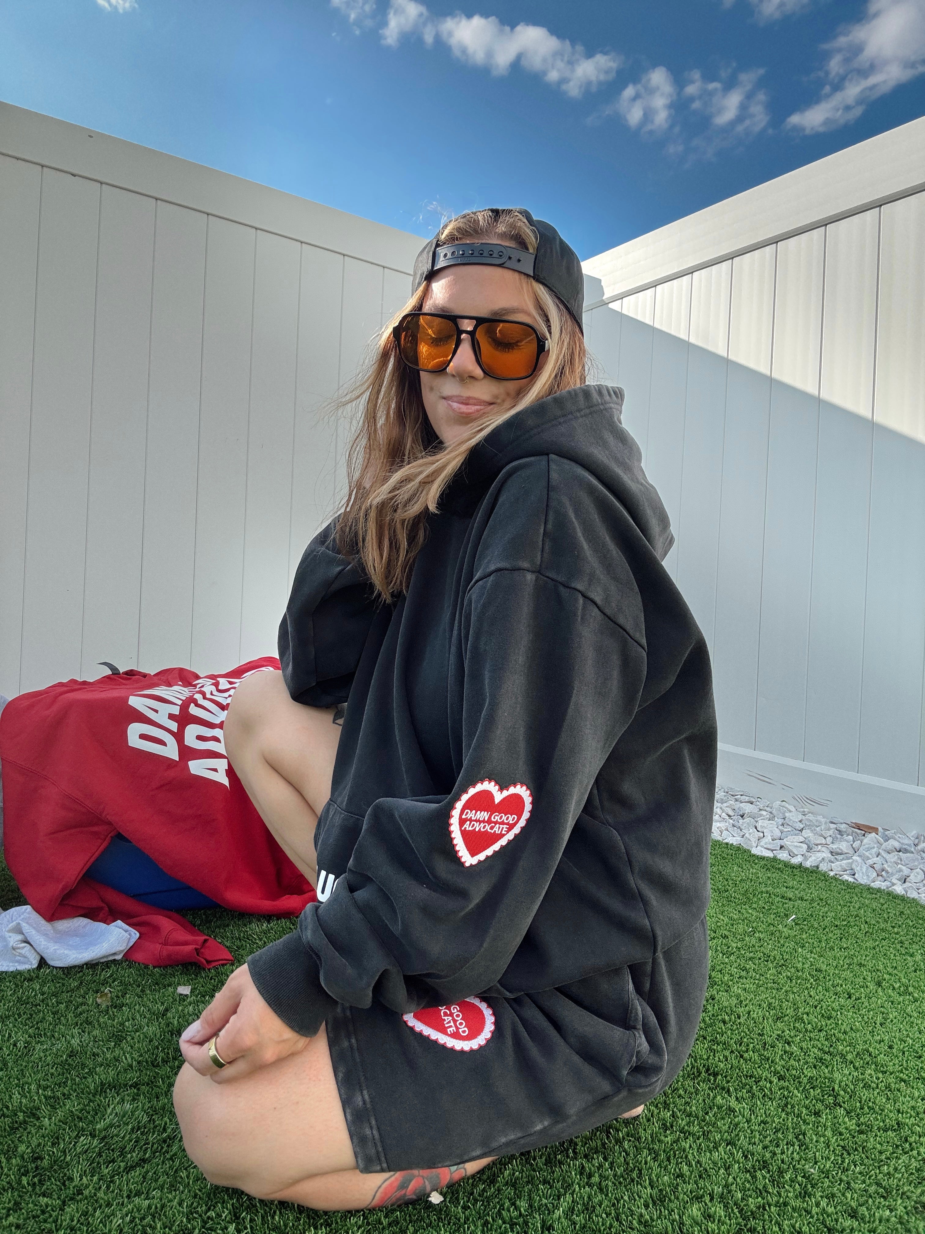 Vintage Black "How Lucky We Are" Hoodie