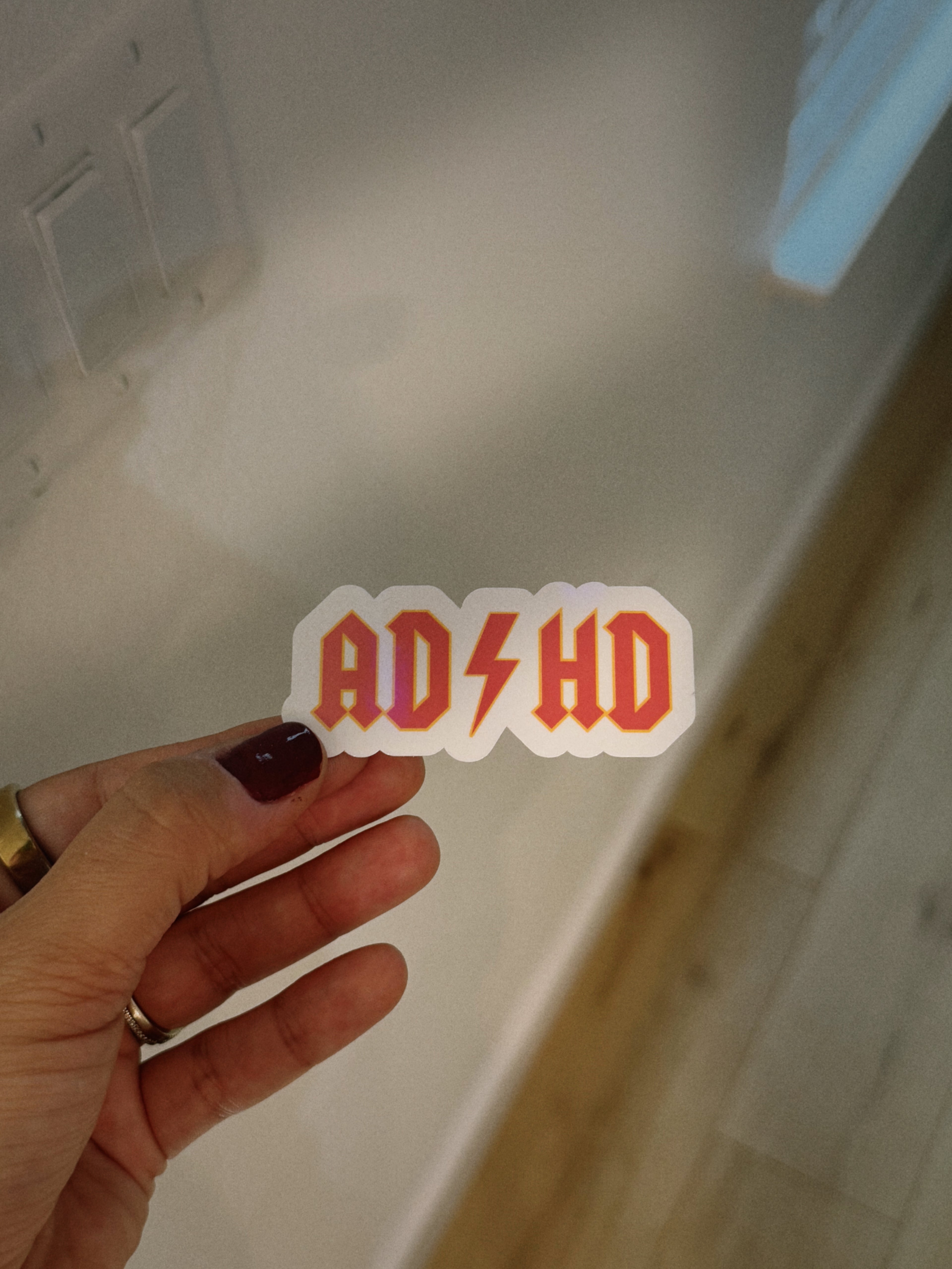 "ADHD Holographic Sticker"