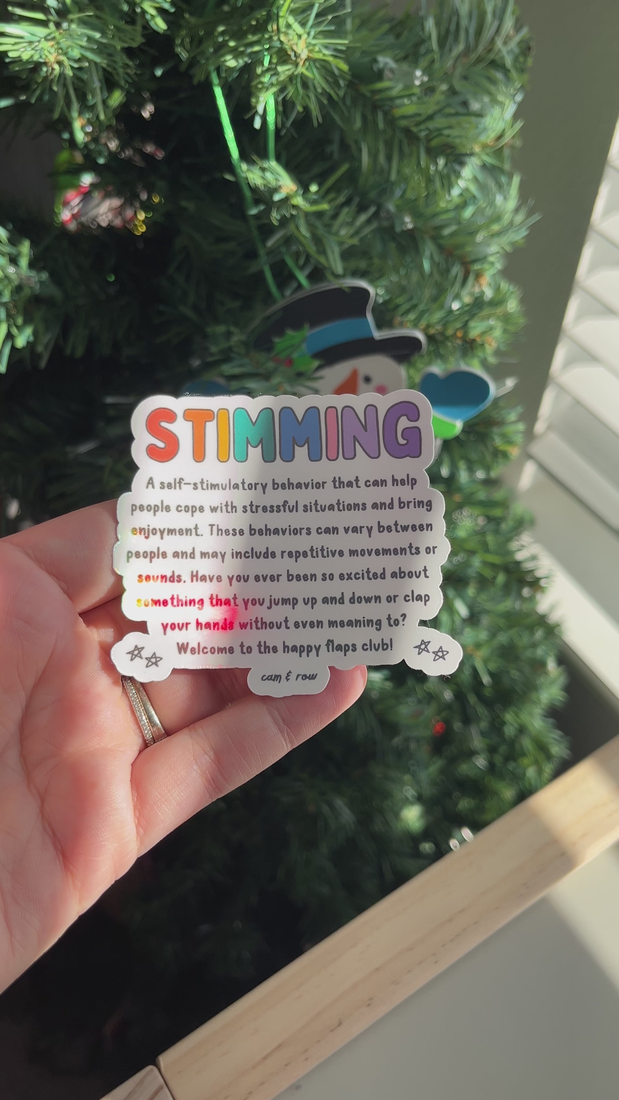Stimming Holographic Sticker