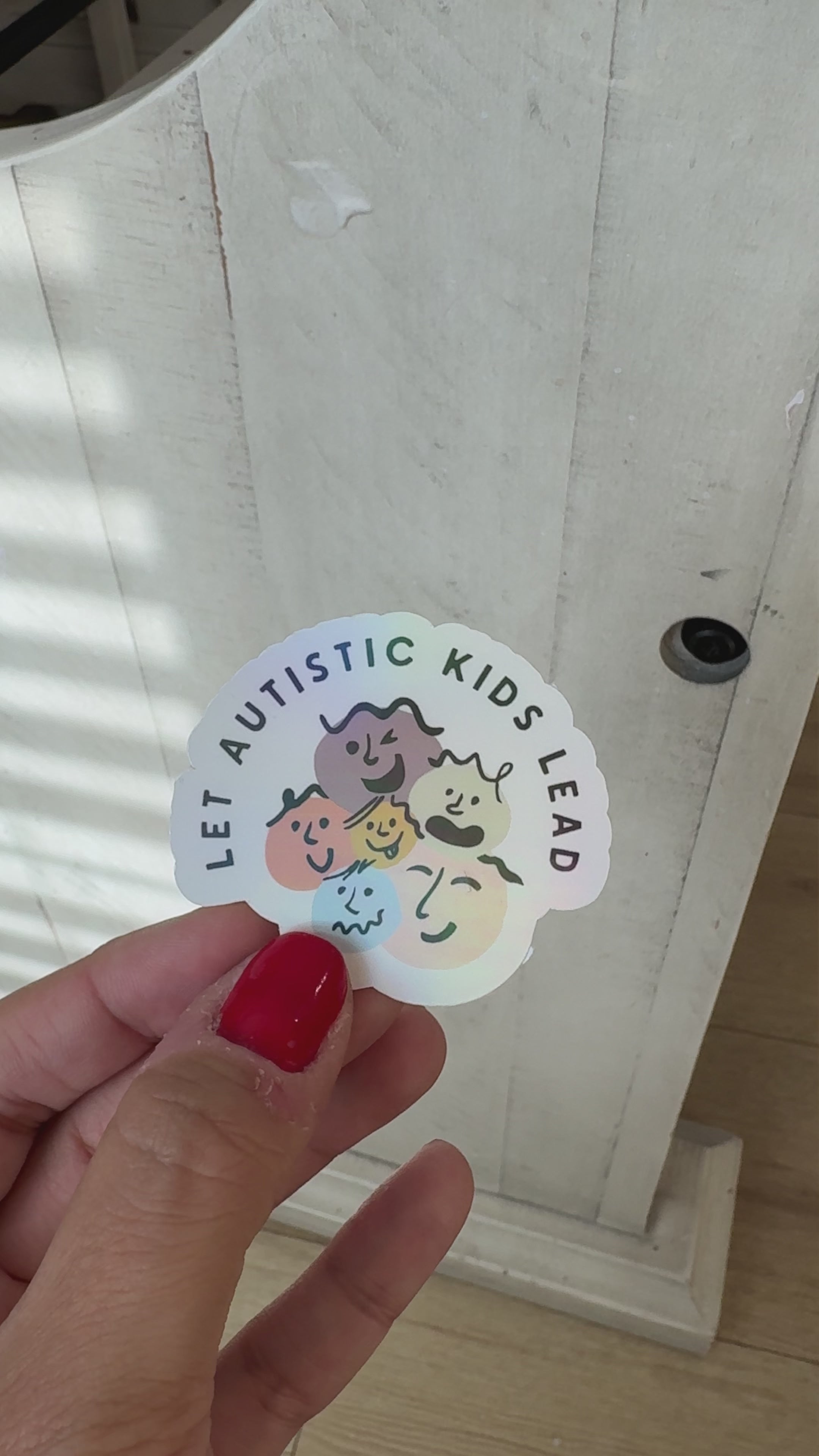 Let Autistic Kids Lead Logo Holographic Sticker